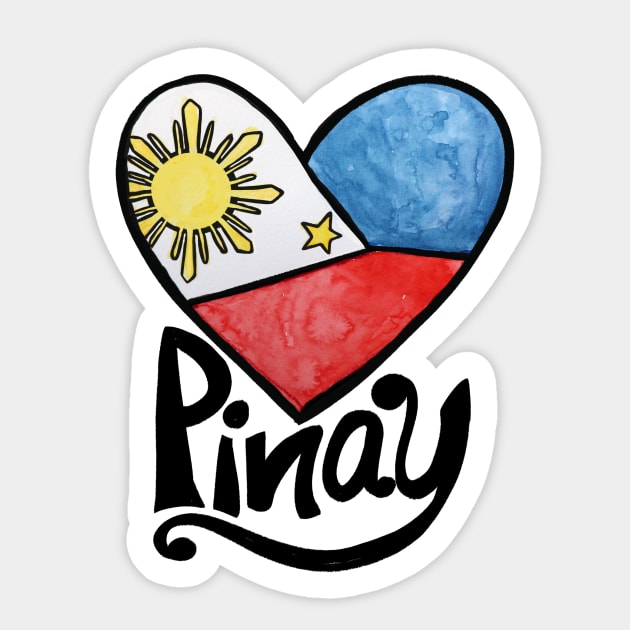 Pinay Filipino Flag Sticker by bubbsnugg